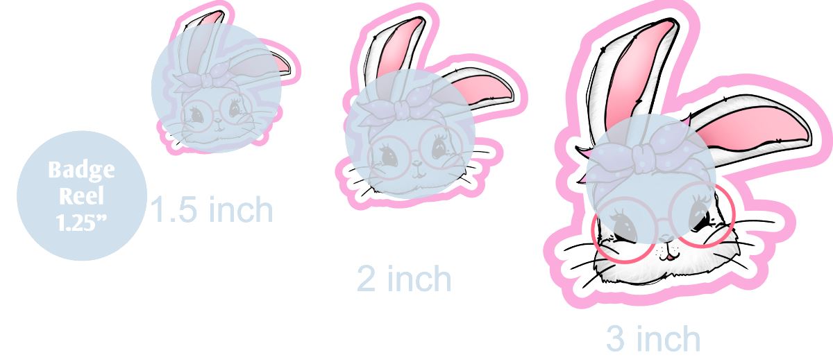 Bunny With Glasses - DECAL AND ACRYLIC SHAPE #DA0157