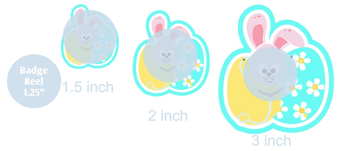 Bunny with Stethoscope and Easter Egg - DECAL AND ACRYLIC SHAPE #DA0709