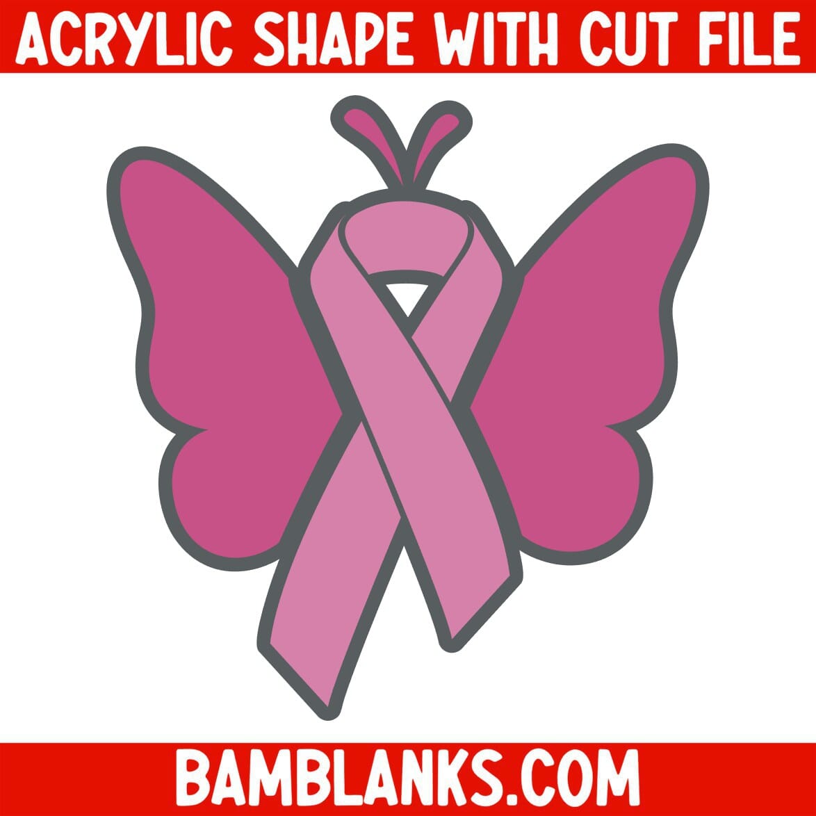 Butterfly Awareness Ribbon 2 - Acrylic Shape #125