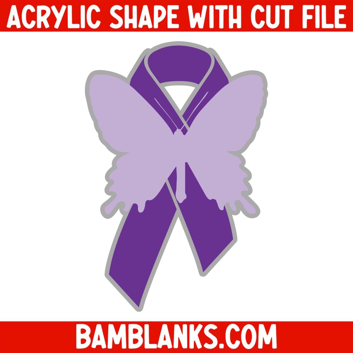 Butterfly Awareness Ribbon - Acrylic Shape #126