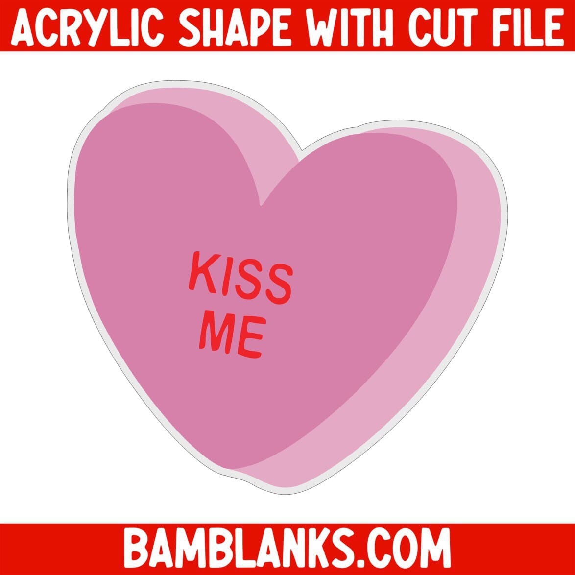 Candy Heart - Acrylic Shape #421
