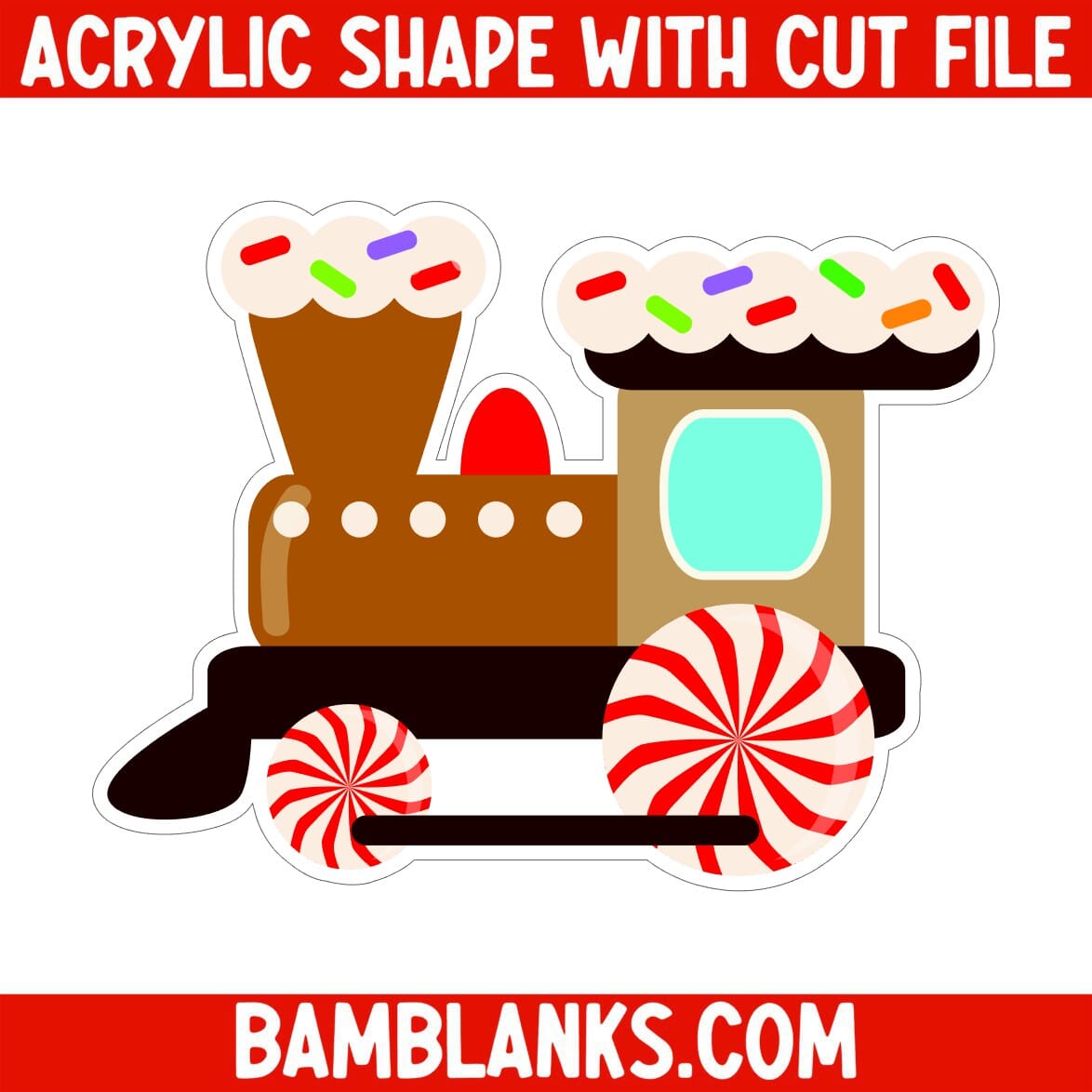 Candy Train - Acrylic Shape #529