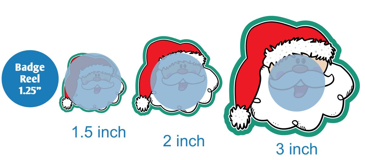 Cartoon Santa Head - DECAL AND ACRYLIC SHAPE #DA01278