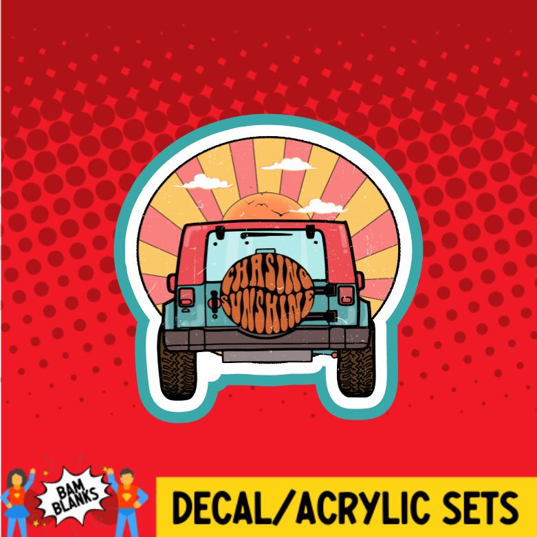 Chasing Sunshine Jeep - DECAL AND ACRYLIC SHAPE #DA0830 – BAM Blanks ...