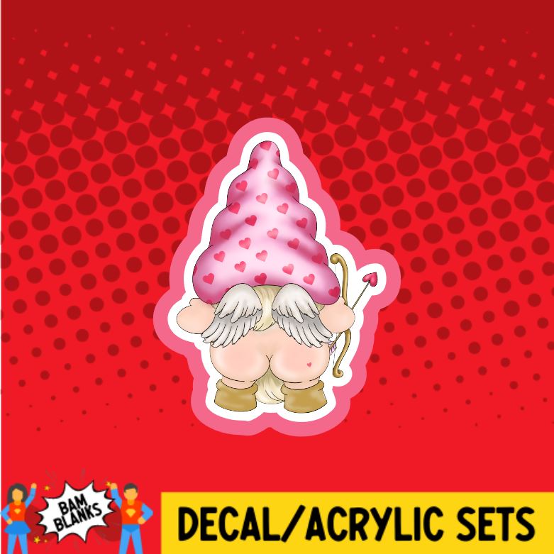 Cheeky Cupid Gnome- DECAL AND ACRYLIC SHAPE #DA0744