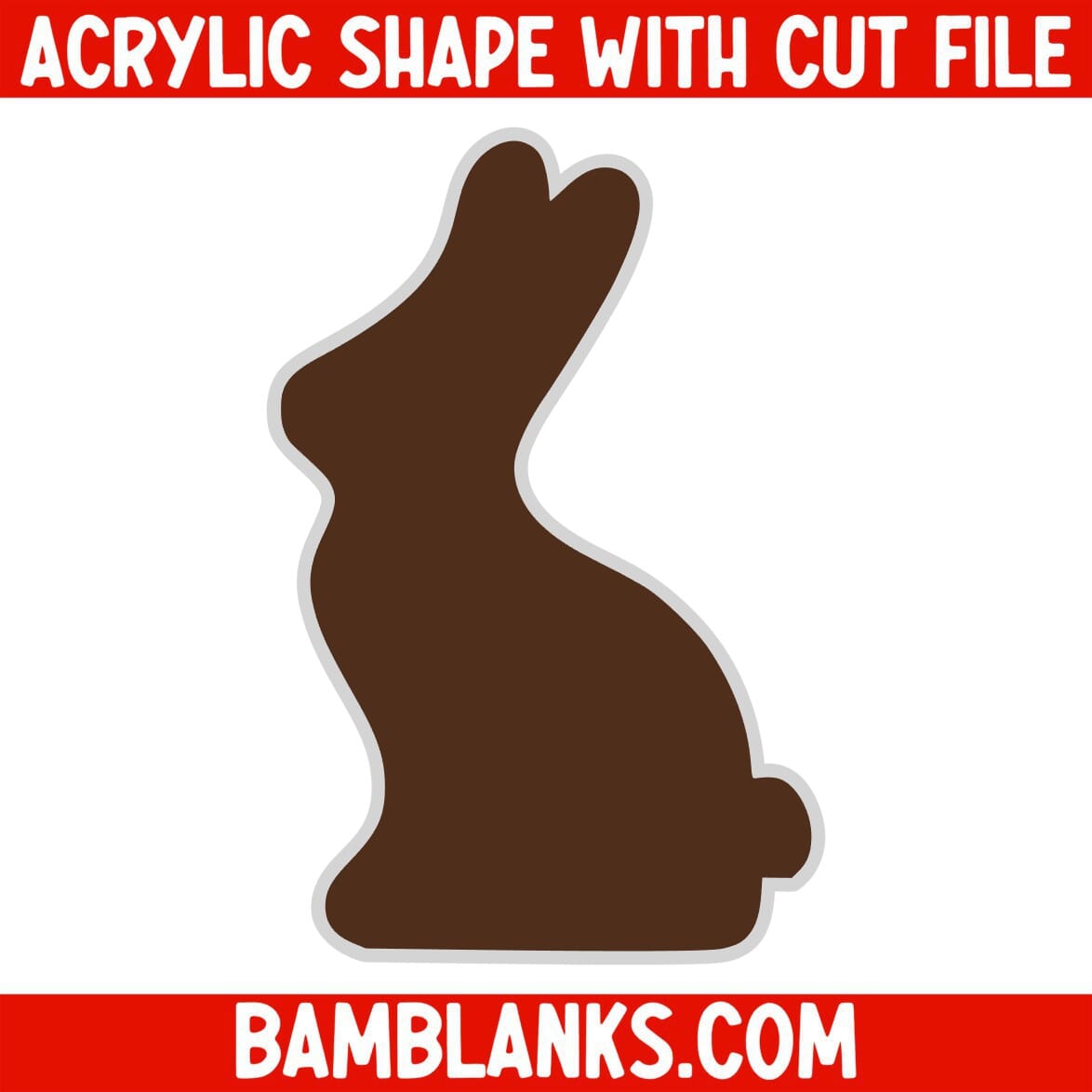Chocolate Bunny - Acrylic Shape #456