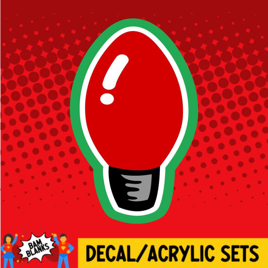 Christmas Bulb - DECAL AND ACRYLIC SHAPE #DA01512