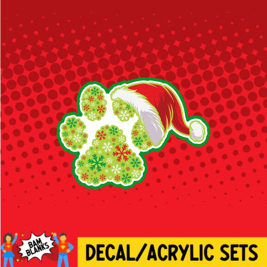 Christmas Paw - DECAL AND ACRYLIC SHAPE #DA0424