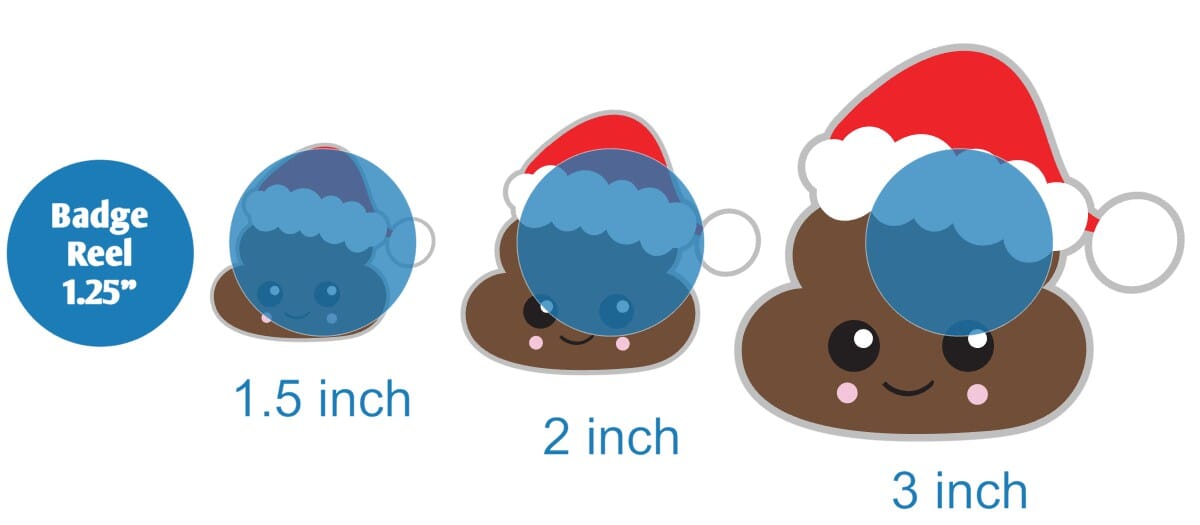 Christmas Poop Emoji - Acrylic Shape #556