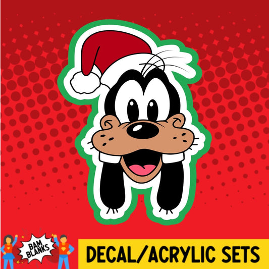 Christmas Silly Dog - DECAL AND ACRYLIC SHAPE #DA01450