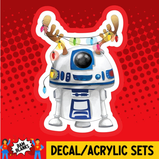 Christmas Space Robot 2 - DECAL AND ACRYLIC SHAPE #DA01402