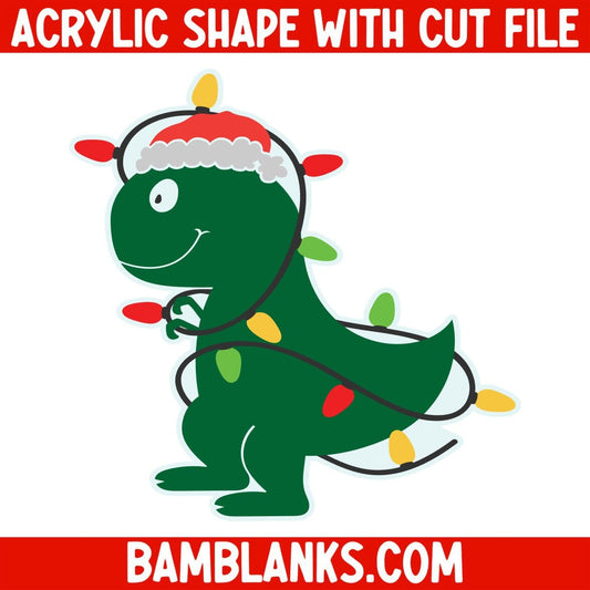 Christmas Tree Rex - Acrylic Shape #1081