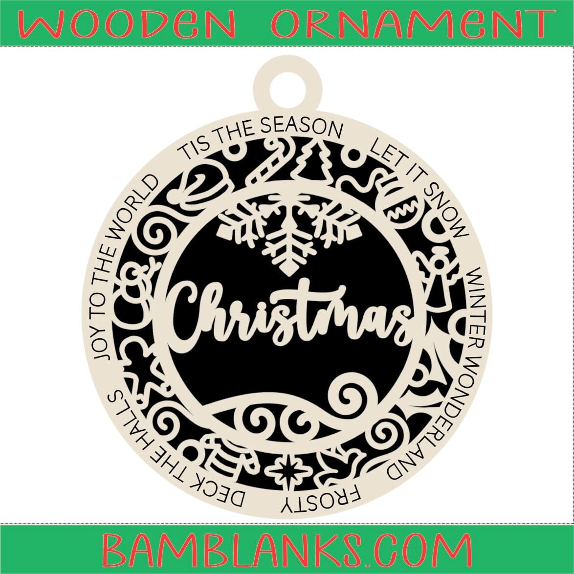 Christmas - Wood Ornament #W107