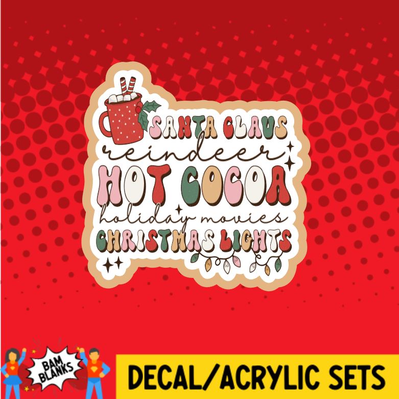 Christmas Words - DECAL AND ACRYLIC SHAPE #DA0325