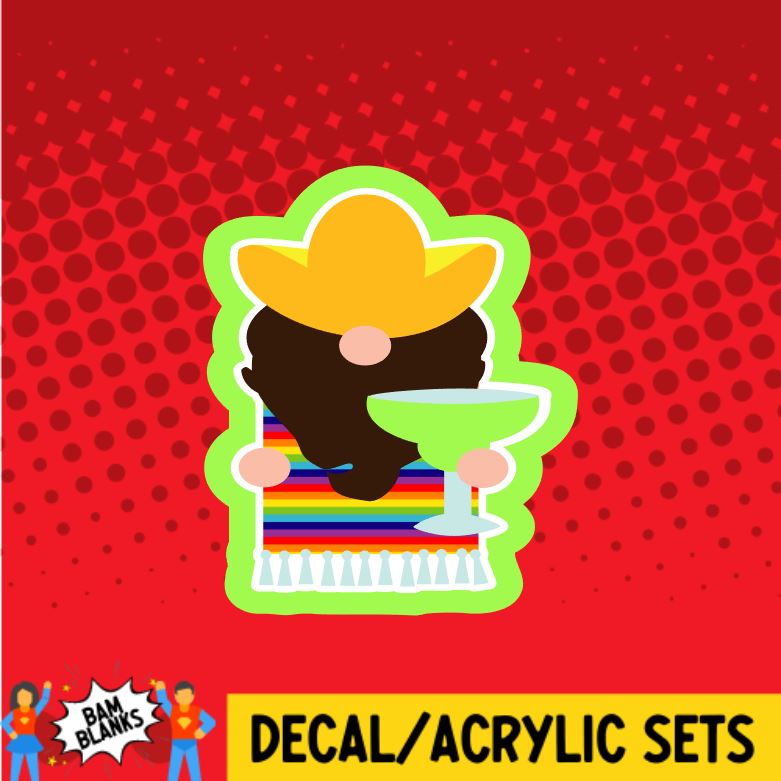 Cinco de Mayo Gnome - DECAL AND ACRYLIC SHAPE #DA0726