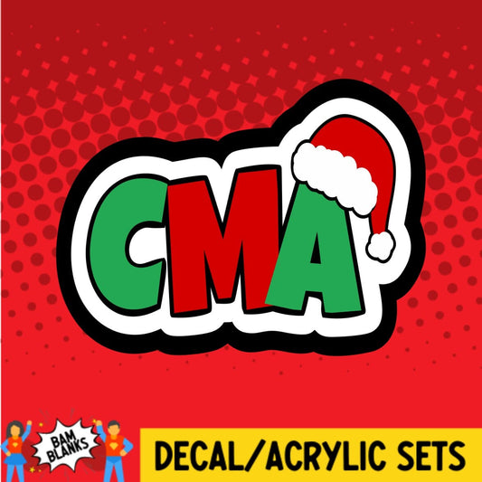 CMA Santa Hat - DECAL AND ACRYLIC SHAPE #DA01511