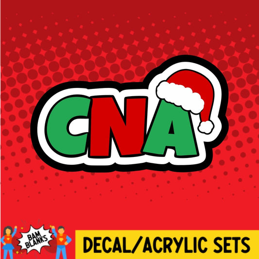CNA Santa Hat - DECAL AND ACRYLIC SHAPE #DA01510