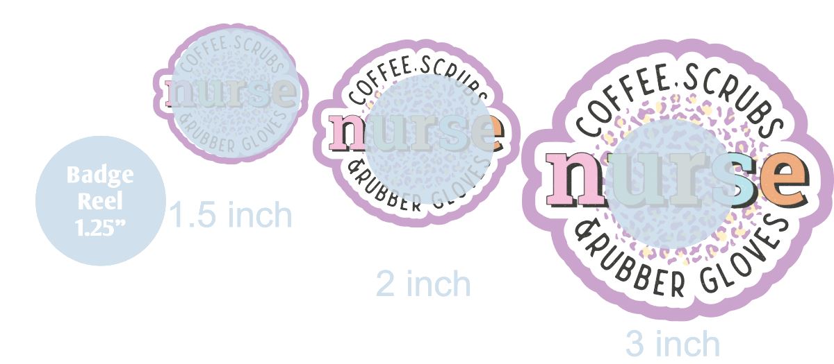 Coffee Scrubs and Rubber Gloves Nurse - DECAL AND ACRYLIC SHAPE #DA0189