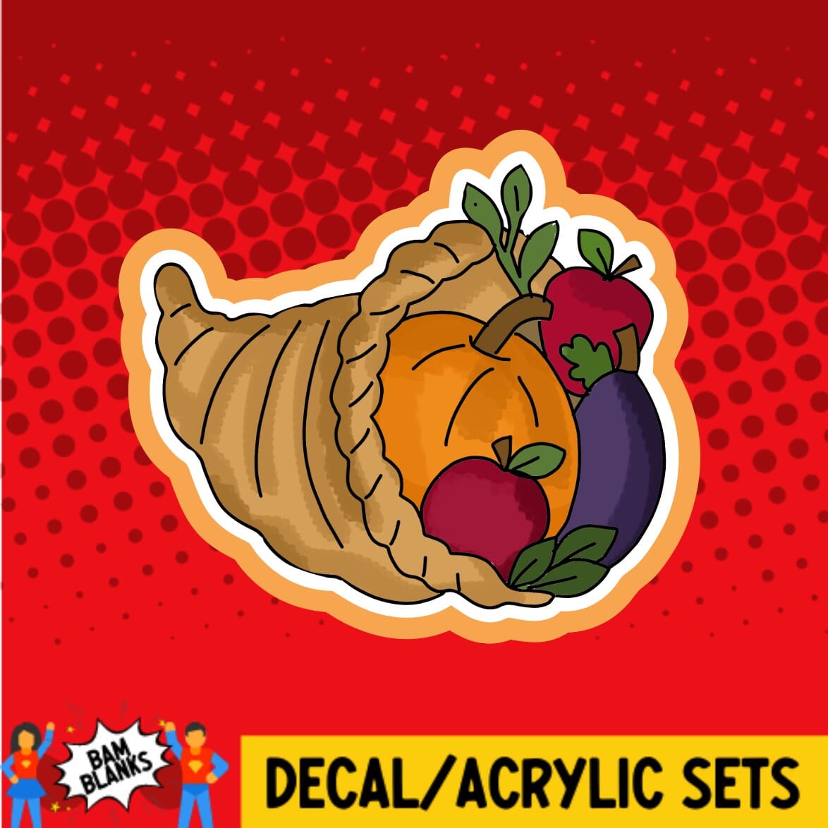 Cornucopia - DECAL AND ACRYLIC SHAPE #DA0230