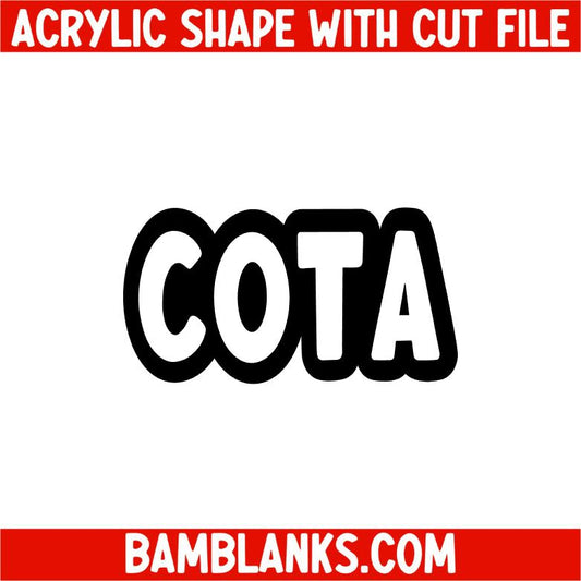 COTA - Acrylic Shape #2429