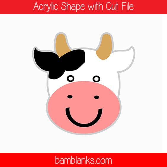 Cow Head - Acrylic Shape #622