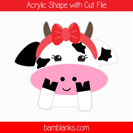 Cow Headband - Acrylic Shape #432