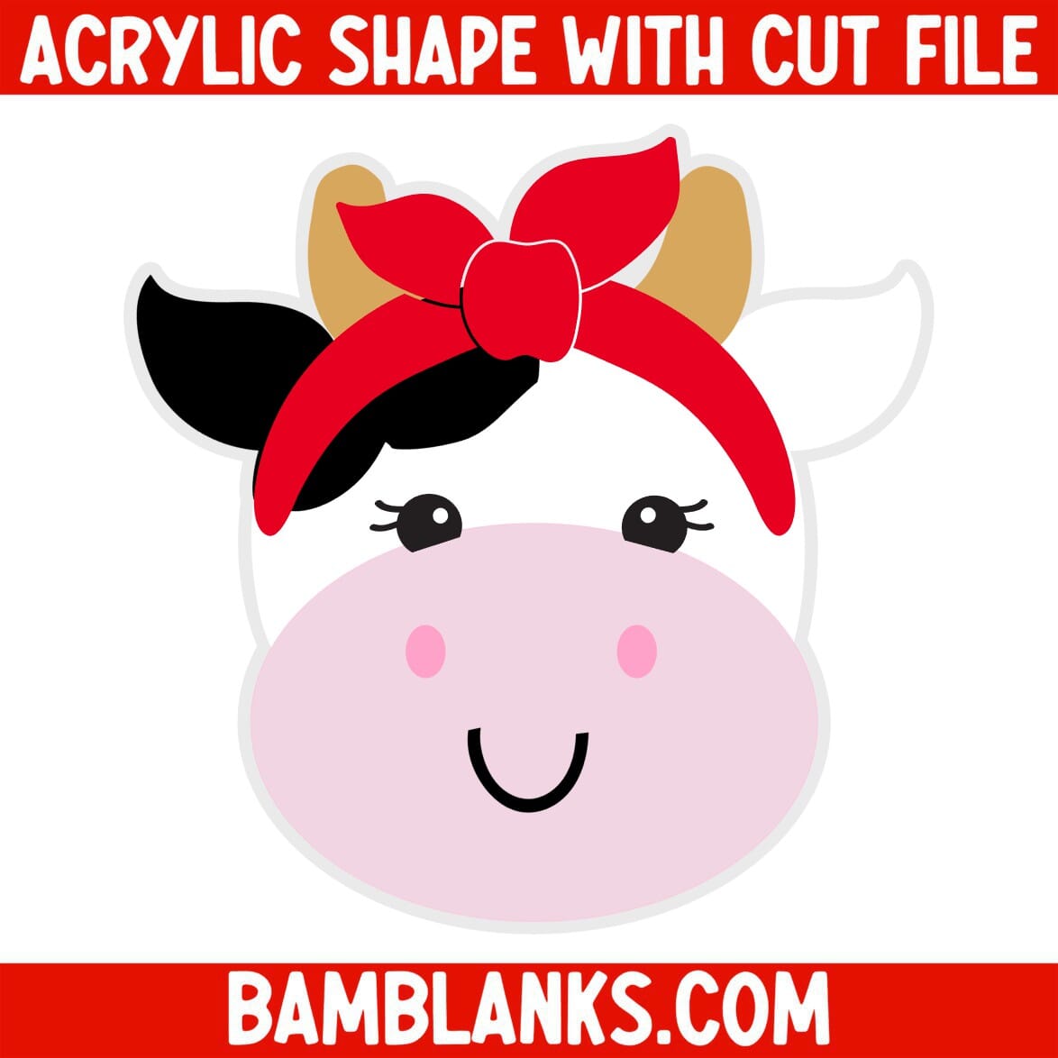 Cow with Bandanna - Acrylic Shape #440