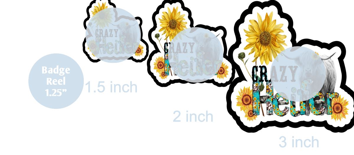 Crazy Heifer - DECAL AND ACRYLIC SHAPE #DA0349