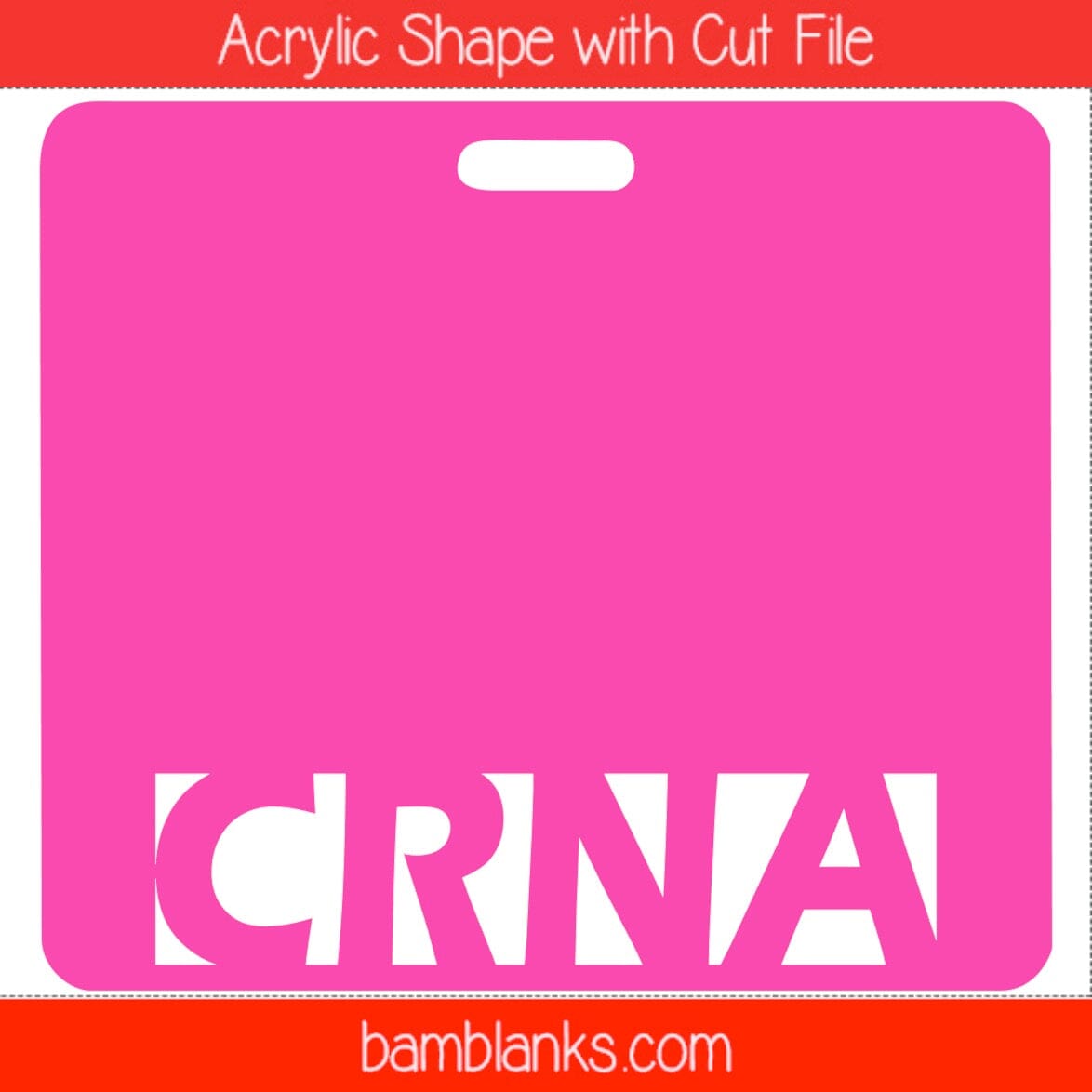 CRNA Tag - Acrylic Shape #1438