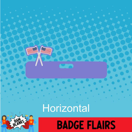 Crossed Flags - BADGE FLAIR DECAL AND ACRYLIC #BF0014