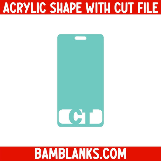 CT Vertical Tag - Acrylic Shape #2138