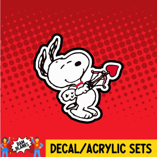 Cupid Beagle - DECAL AND ACRYLIC SHAPE #DA0641