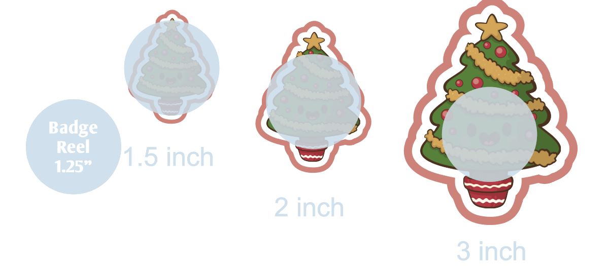 Cute Christmas Tree - DECAL AND ACRYLIC SHAPE #DA0357