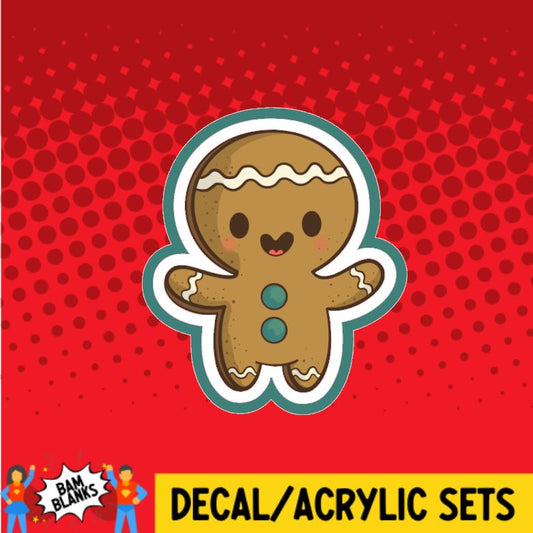 Cute Gingerbread - DECAL AND ACRYLIC SHAPE #DA0355