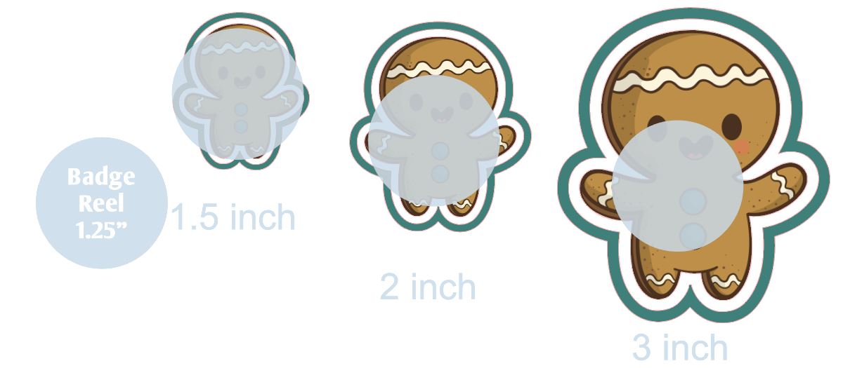 Cute Gingerbread - DECAL AND ACRYLIC SHAPE #DA0355