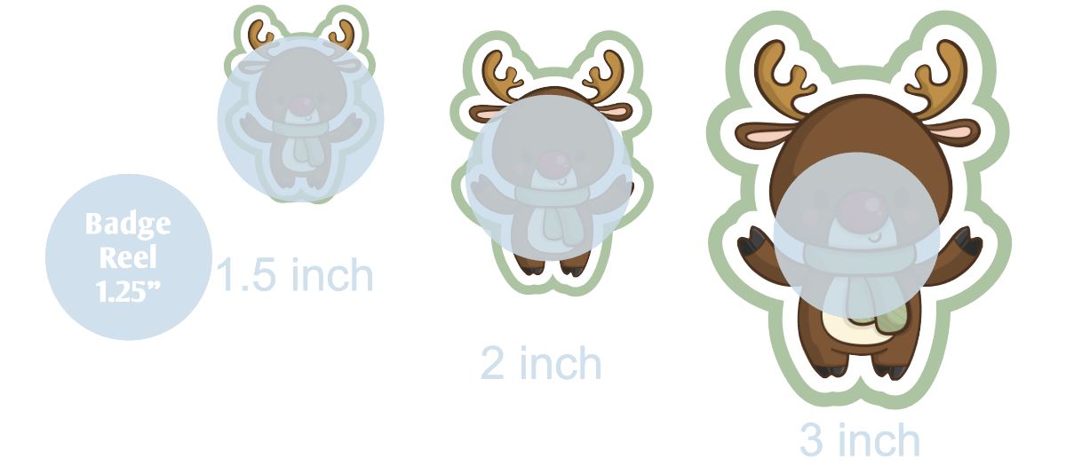 Cute Reindeer 2 - DECAL AND ACRYLIC SHAPE #DA0356