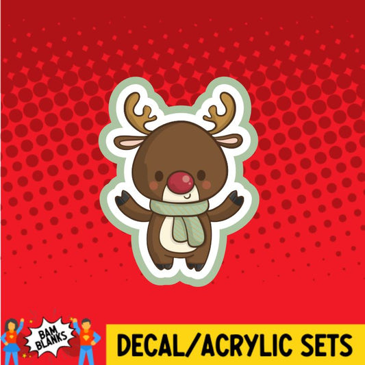 Cute Reindeer 2 - DECAL AND ACRYLIC SHAPE #DA0356