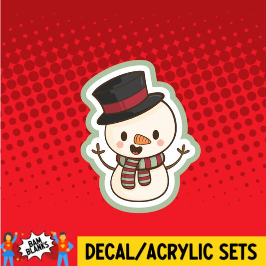 Cute Snowman - DECAL AND ACRYLIC SHAPE #DA0354