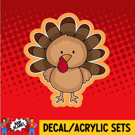 Cute Turkey - DECAL AND ACRYLIC SHAPE #DA0236