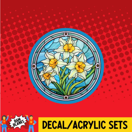 Daffodil Stain Glass - DECAL AND ACRYLIC SHAPE #DA01236