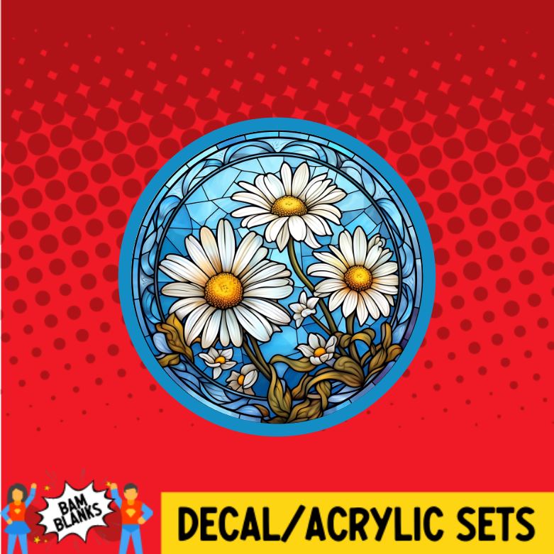 Daisy Stain Glass - DECAL AND ACRYLIC SHAPE #DA01235