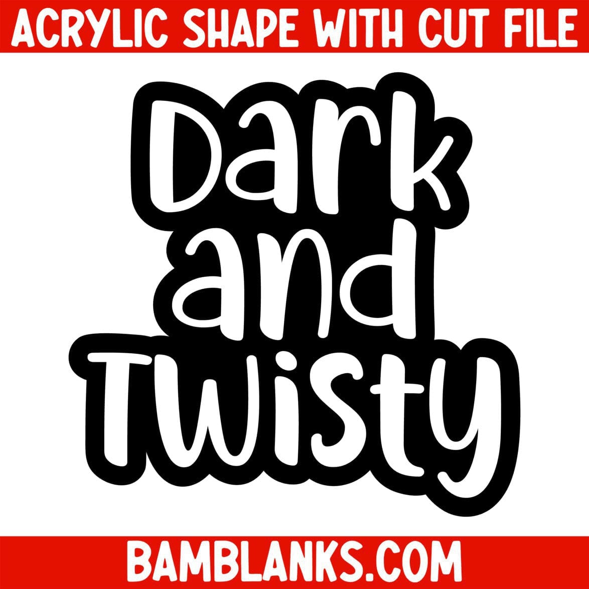Dark and Twisty - Acrylic Shape #1189