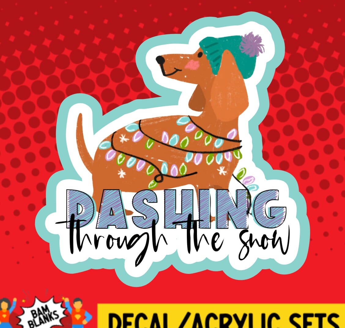 Dashing Through The Snow - DECAL AND ACRYLIC SHAPE #DA01543