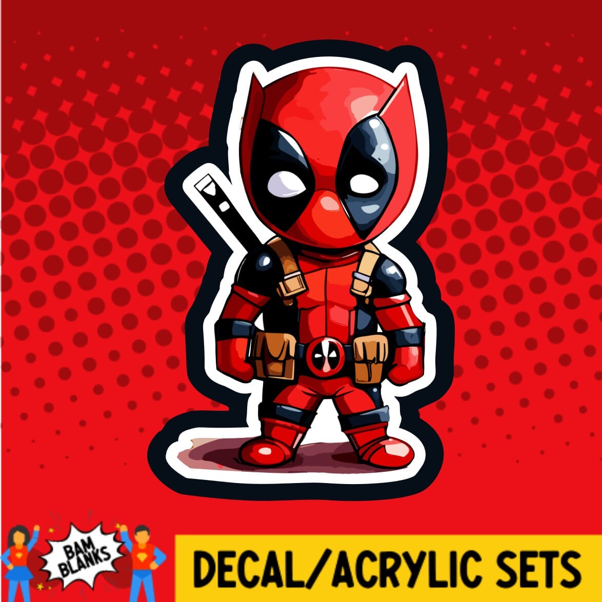 Dead Superhero - DECAL AND ACRYLIC SHAPE #DA01423 – BAM Blanks and More