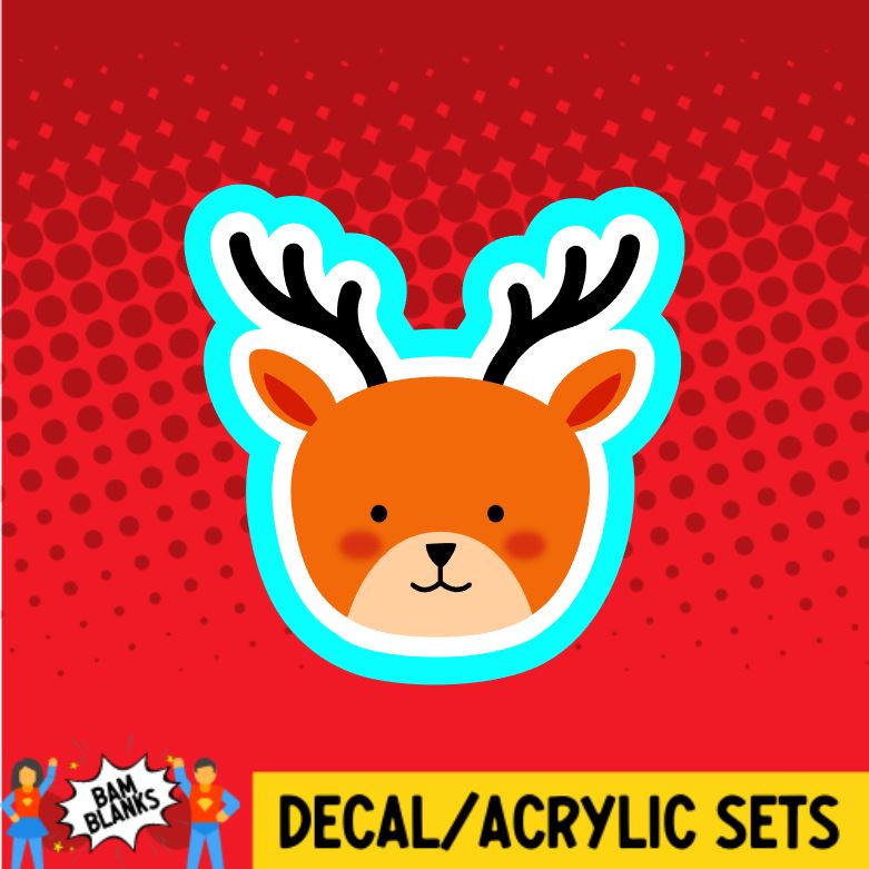 Deer Face - DECAL AND ACRYLIC SHAPE #DA0143