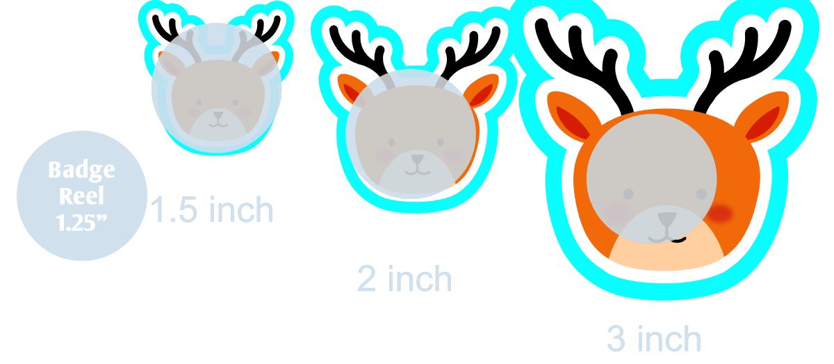 Deer Face - DECAL AND ACRYLIC SHAPE #DA0143