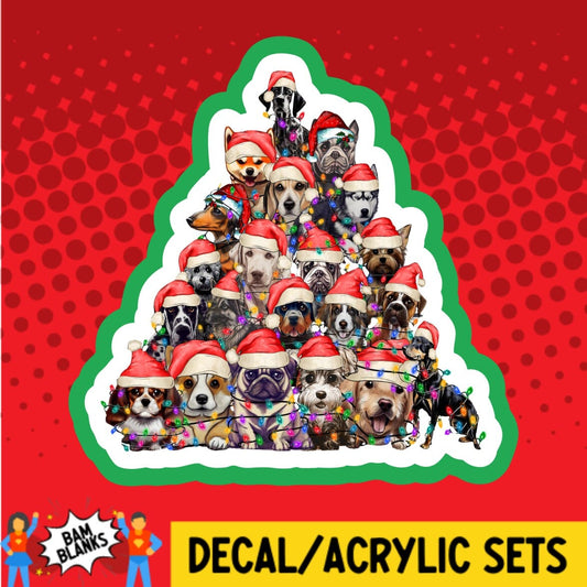 Dog Christmas Tree - DECAL AND ACRYLIC SHAPE #DA01480