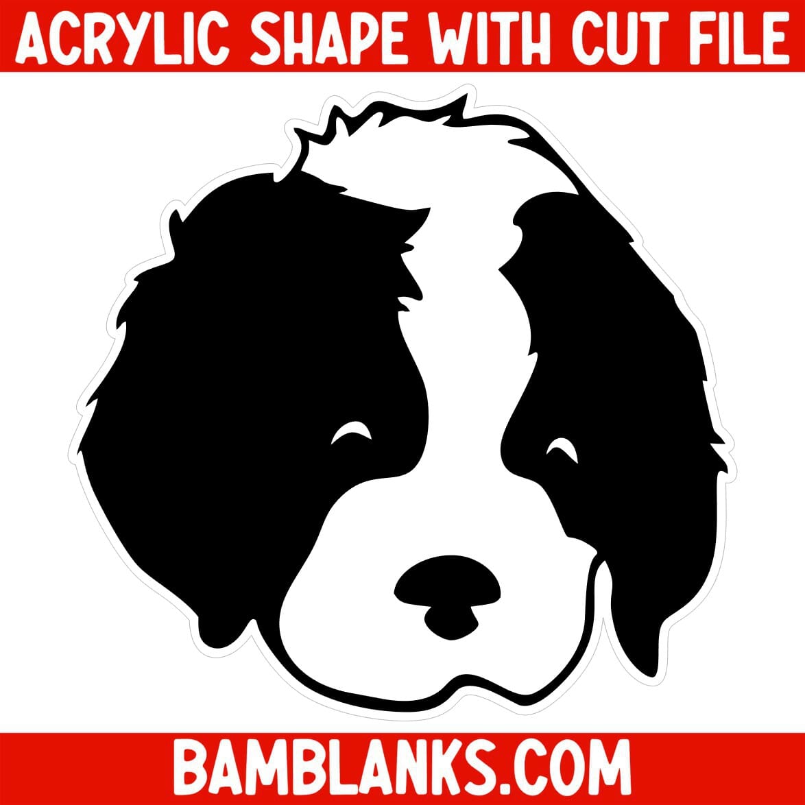 Dog Face - Acrylic Shape #033