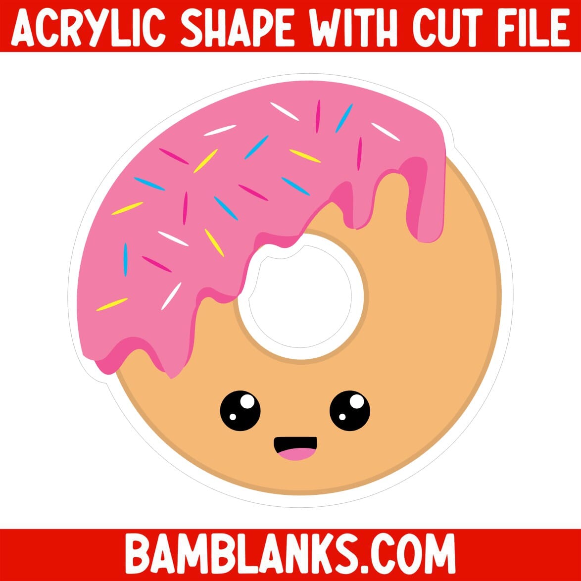 Donut Face - Acrylic Shape #1676