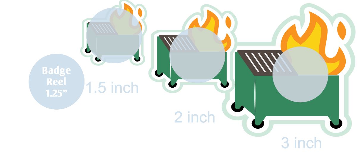 Dumpster Fire - DECAL AND ACRYLIC SHAPE #DA0393